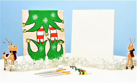 gingles elf acrylic painting kit & video lesson