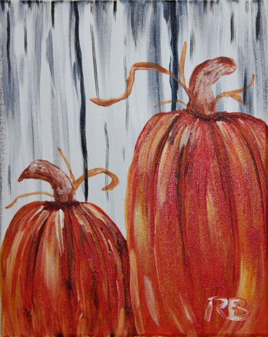 pumpkin display acrylic painting kit & video lesson