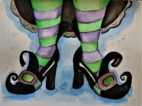 witches britches watercolor painting kit & video lesson