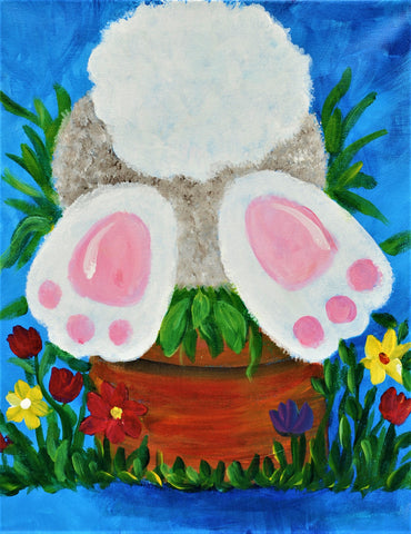 bunny butt acrylic painting kit & video lesson