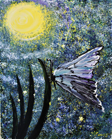 butterfly tranquility acrylic painting kit & video lesson
