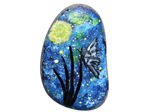 butterfly tranquility rock art painting kit & video lesson