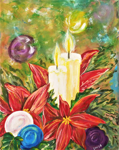candlelight memories acrylic painting kit & video lesson