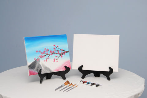 fuji cherry blossoms acrylic painting kit & video lesson