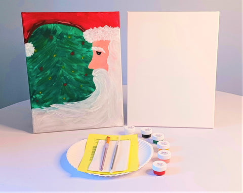Crescent Santa Acrylic Paint and Sip Kit