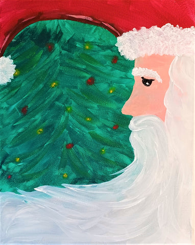 Crescent Santa Acrylic Paint and Sip Kit