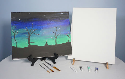 the glow acrylic painting kit & video lesson