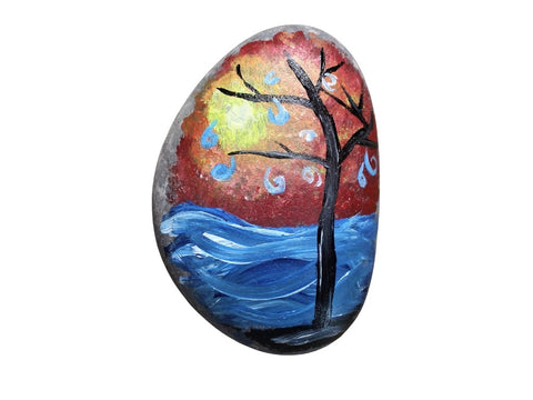 fire & ice rock art painting kit & video lesson