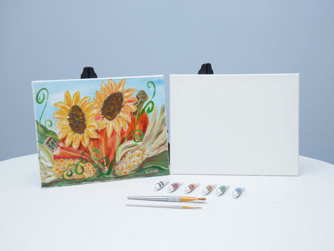 harvest bounty acrylic painting kit & video lesson