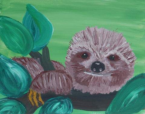 little zofia sloth acrylic painting kit & video lesson