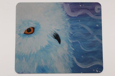 snow owl - mouse pad