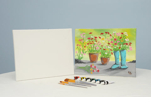 sowing the seeds acrylic painting kit  & video lesson