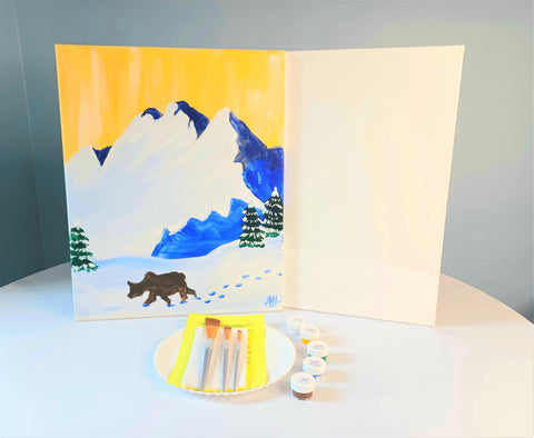 tundra wanderer acrylic painting kit & video lesson